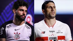 Yuri Alberto e Calleri vão se enfrentar no Majestoso - Fotos: Fabio Giannelli/AGIF e Marcello Zambrana/AGIF