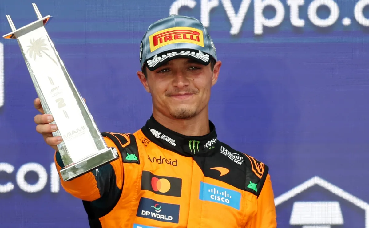 Lando Norris admite superioridade da Mercedes diante da McLaren em Miami: “Estamos um pouco atrás”