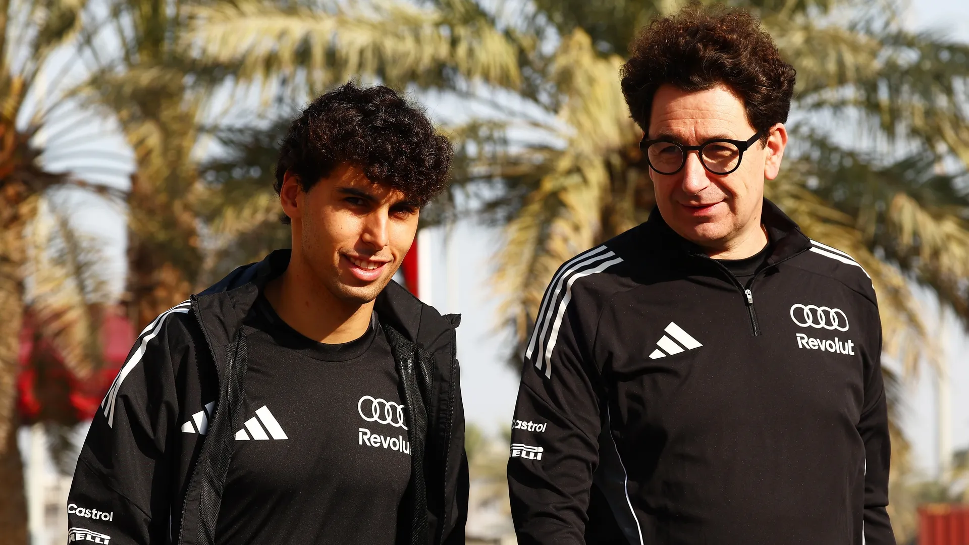Bortoleto e Mattia Binotto