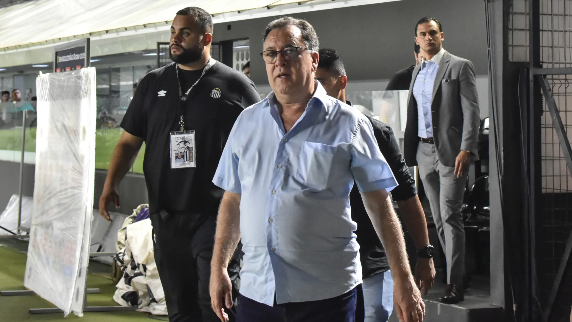 Marcelo Teixeira durante partida do Santos no Brasileirão – Foto: Jota Erre/AGIF