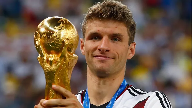 Thomas Müller brilhou no tetracampeonato da Alemanha em 2014 (Photo by Clive Rose)