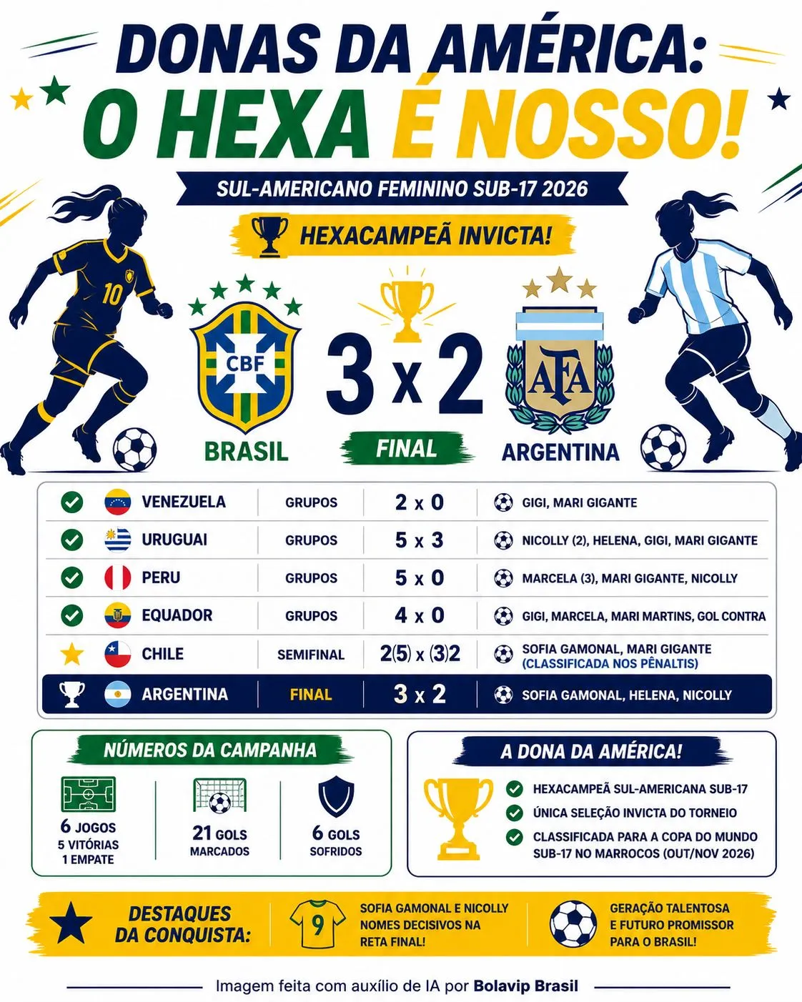 Infográfico gerado por Inteligência Artificial/Bolavip Brasil
