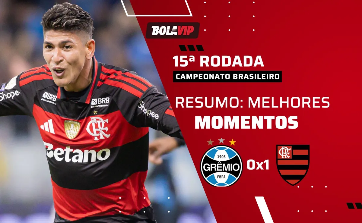Grêmio 0 x 1 Flamengo: resumo completo e gol de Carrascal pelo Brasileirão 2026