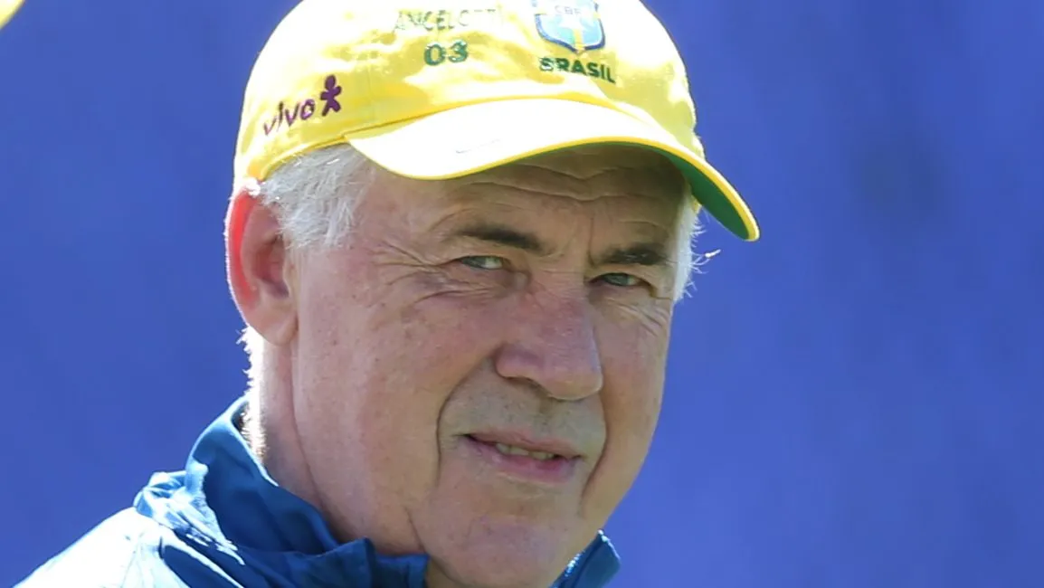 Ancelotti na Seleção Brasileira. Foto: Marlon Costa/AGIF