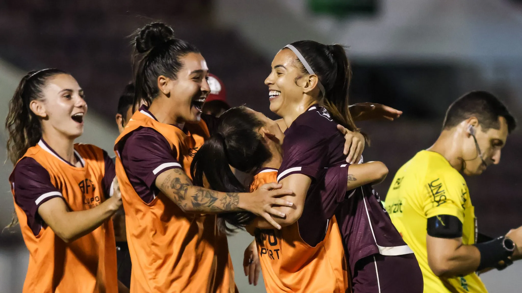 Time da Ferroviária em campo pelo Brasileiro Feminino