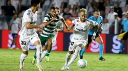 Neymar jogador do Santos durante partida contra o Coritiba no estádio Vila Belmiro. Foto: Mauricio De Souza/AGIF