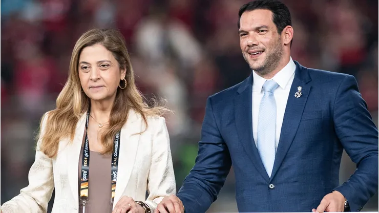 Leila Pereira ao lado do presidente da CBF
