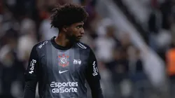 Hugo Souza goleiro do Corinthians durante partida contra o Peñarol. Foto: Ettore Chiereguini/AGIF