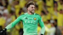 RIYADH, SAUDI ARABIA - MAY 12: Bento of Al Nassr celebrates after teammate Mohamed Simakan (not pictured) scores his team's first goal during the Saudi Pro League match between Al Nassr and Al Hilal at Al Awwal Park on May 12, 2026 in Riyadh, Saudi Arabia. (Photo by Yasser Bakhsh/Getty Images)