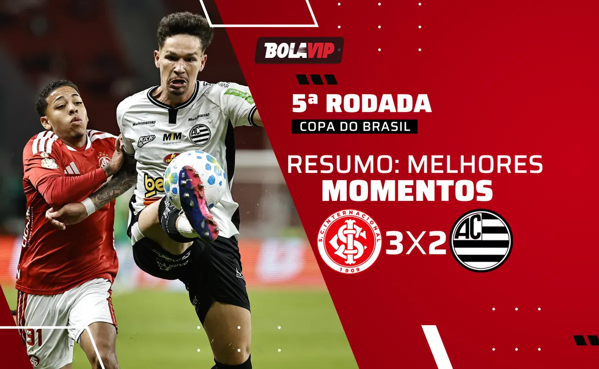 Internacional 3 x 2: resumo completo do jogo pela Copa do Brasil 2026