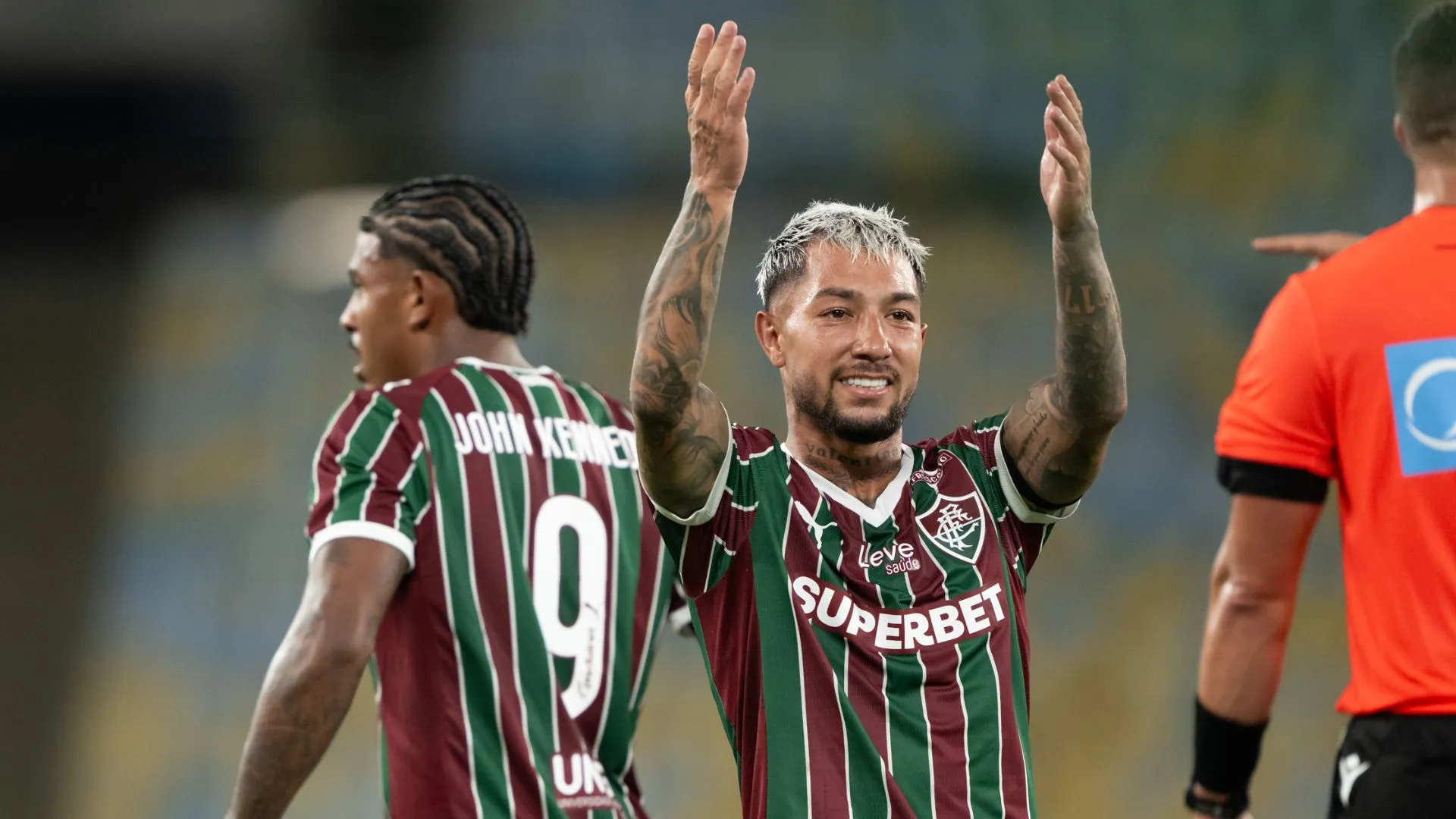 Lucho Acosta volta de lesão com atuação decisiva e vira esperança do Fluminense na Libertadores - Foto Jorge RodriguesAGIF