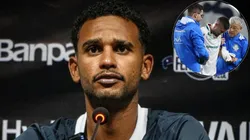 Zé Ricardo, do Remo, corre risco de 'gancho' pesado por entrada dura em Andreas Pereira no empate em Belém - Fotos: Victor Miranda/Remo e César Greco/Ag. Palmeiras