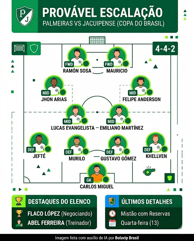 Infográfico - Foto: gerada com auxílio de IA pelo Bolavip Brasil.