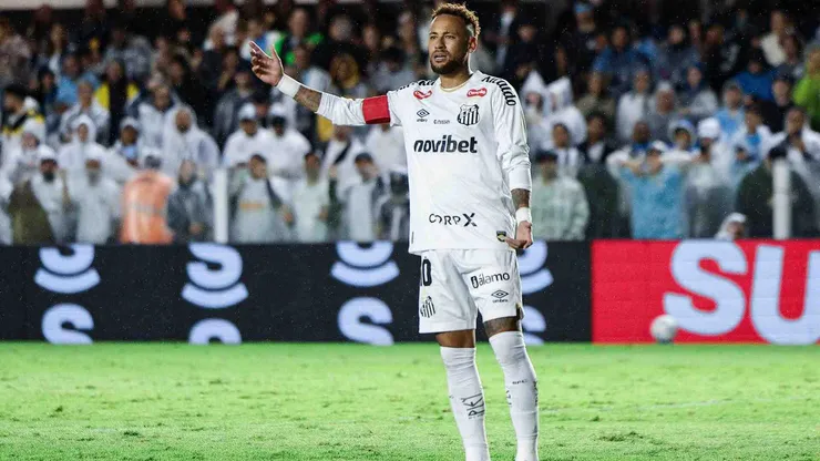 Neymar (Santos) durante jogo contra o Bragantino, no dia 10.05.2026. Foto: SPP Sport Press / Alamy
