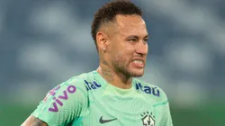 Neymar Jr. jogador da Seleção Brasileira durante treino no estadio Arena Pantanal. Foto: Gil Gomes/AGIF