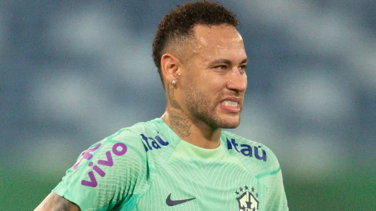 Neymar Jr. jogador da Seleção Brasileira durante treino no estadio Arena Pantanal. Foto: Gil Gomes/AGIF