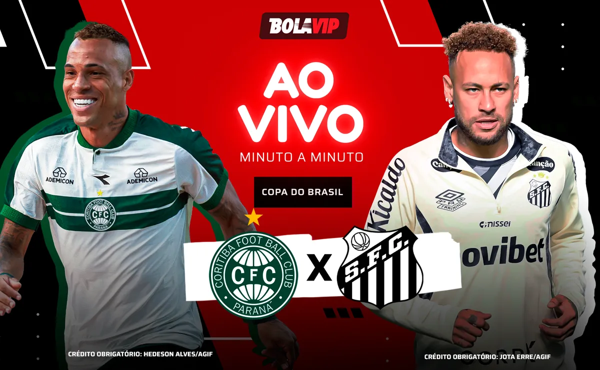 Coritiba x Santos AO VIVO – Neymar titular pela Copa do Brasil 2026