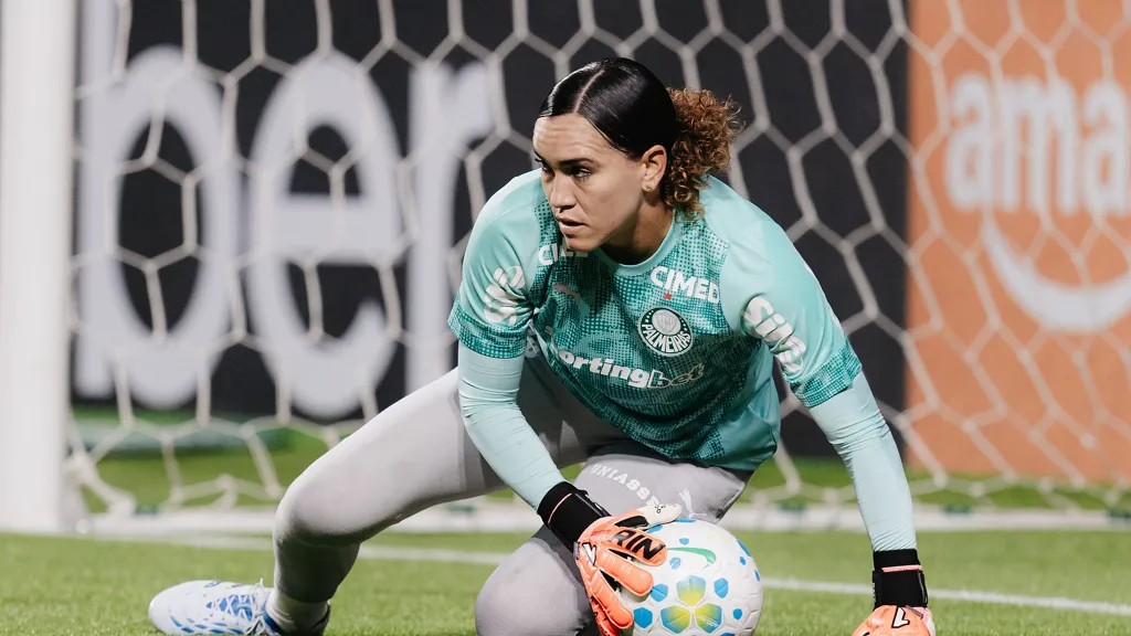 Kate Tapia antes de jogo do Brasileirão Feminino pelo Palmeiras