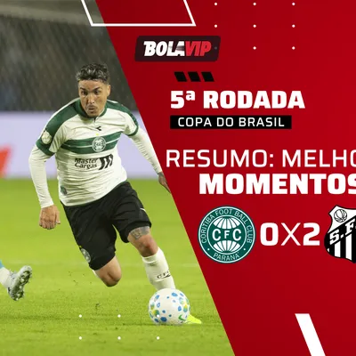 Santos vence o Coritiba e se classifica pela Copa do Brasil