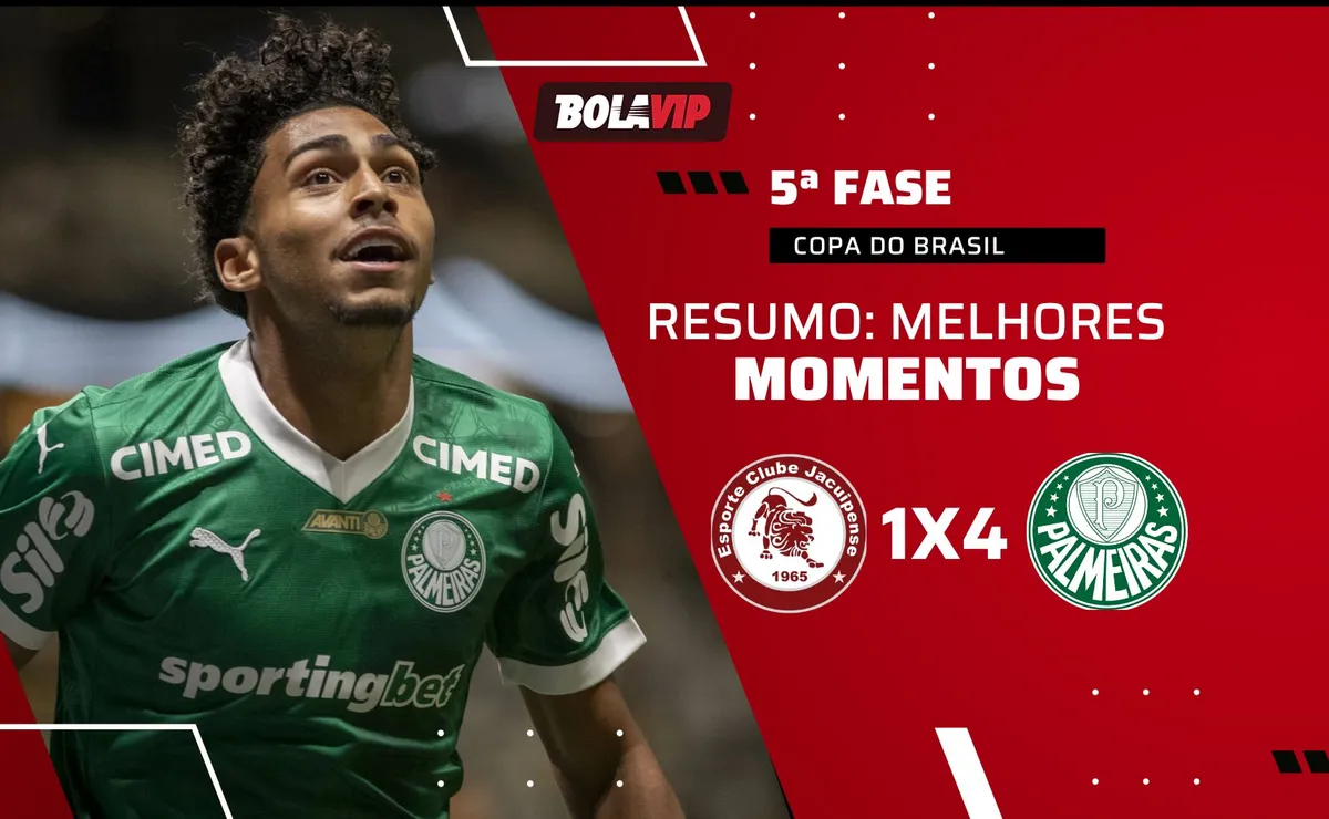 Com show dos jovens, Palmeiras goleia o Jacuipense e se classifica às oitavas da Copa do Brasil