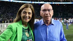 Leila Pereira e seu marido, José Lamacchia. Foto: Cesar Greco/Palmeiras