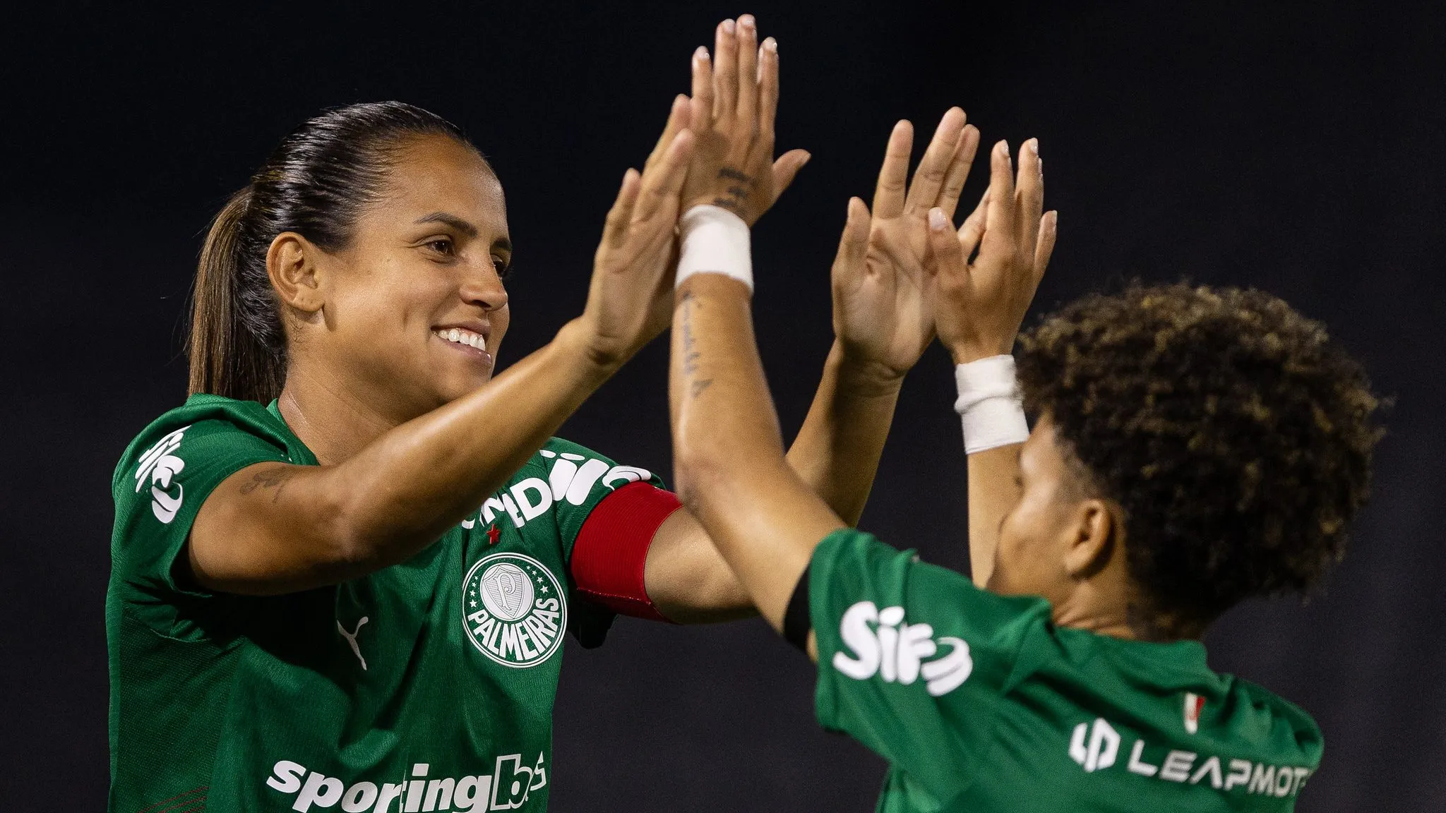 Greicy celebra gol do Palmeiras no Paulistão Feminino contra o Mirassol