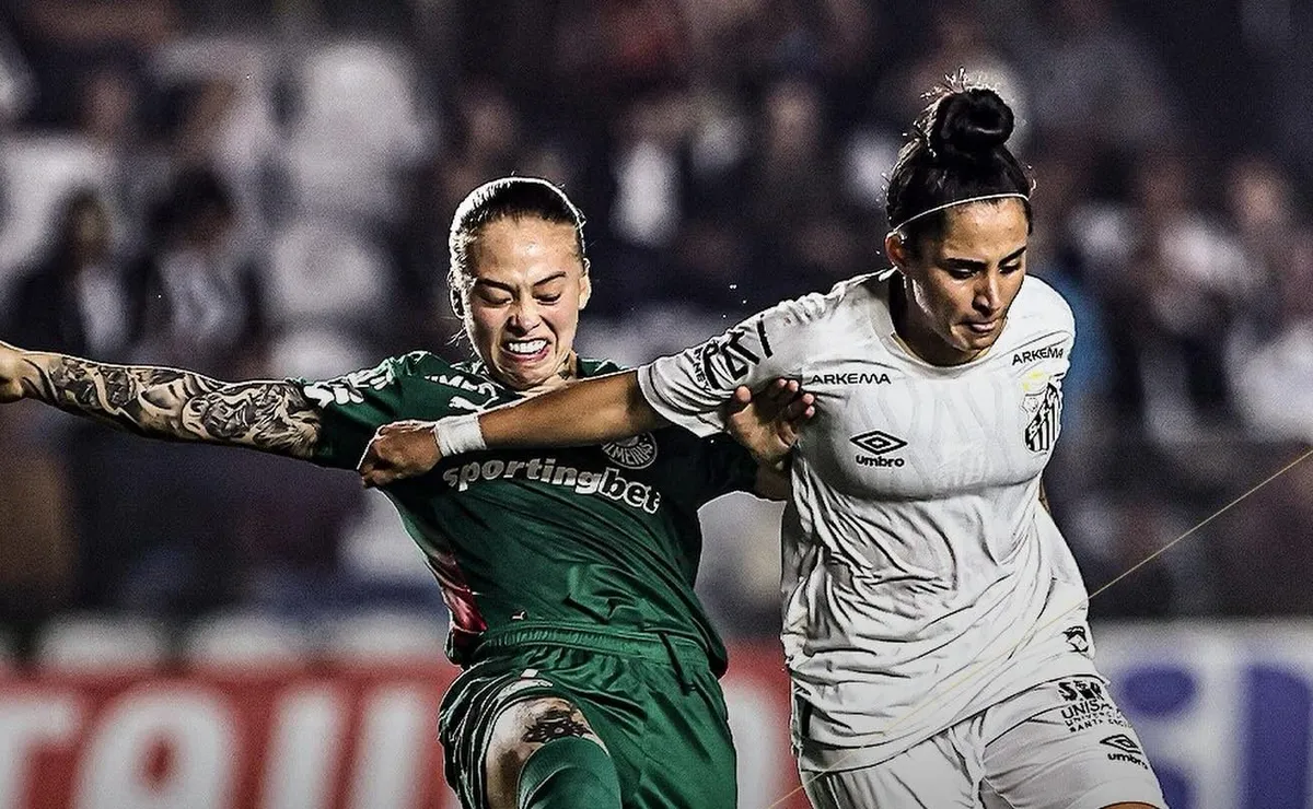 Palmeiras empata com Santos e perde chance de assumir a liderança do Paulistão Feminino