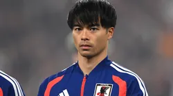 Mitoma durante amistoso entre Inglaterra e Japão