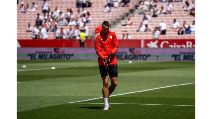 3EECDB2 9th May 2026; Ramon Sanchez Pizjuan, Seville, Spain; La Liga Football, Sevilla versus Espanyol; Odysseas Vlachodimos of Sevilla FC Copyright: Action Plus Sports Images / Alamy Stock Photo