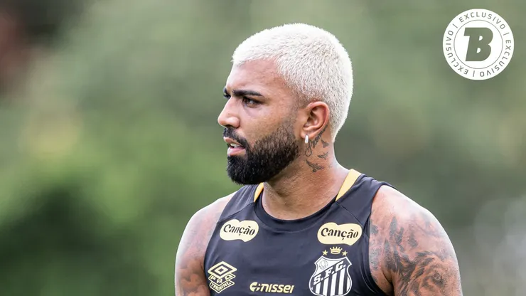 Gabigol jogador do Cruzeiro emprestado ao Santos durante treinamento no CT Rei Pelé