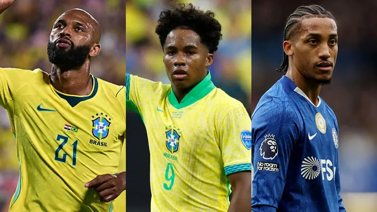 Possíveis camisa 9 da Seleção Brasileira na Copa. Foto: Jasper Wax/Julio Aguilar/Kevork Djansezian/Getty Images