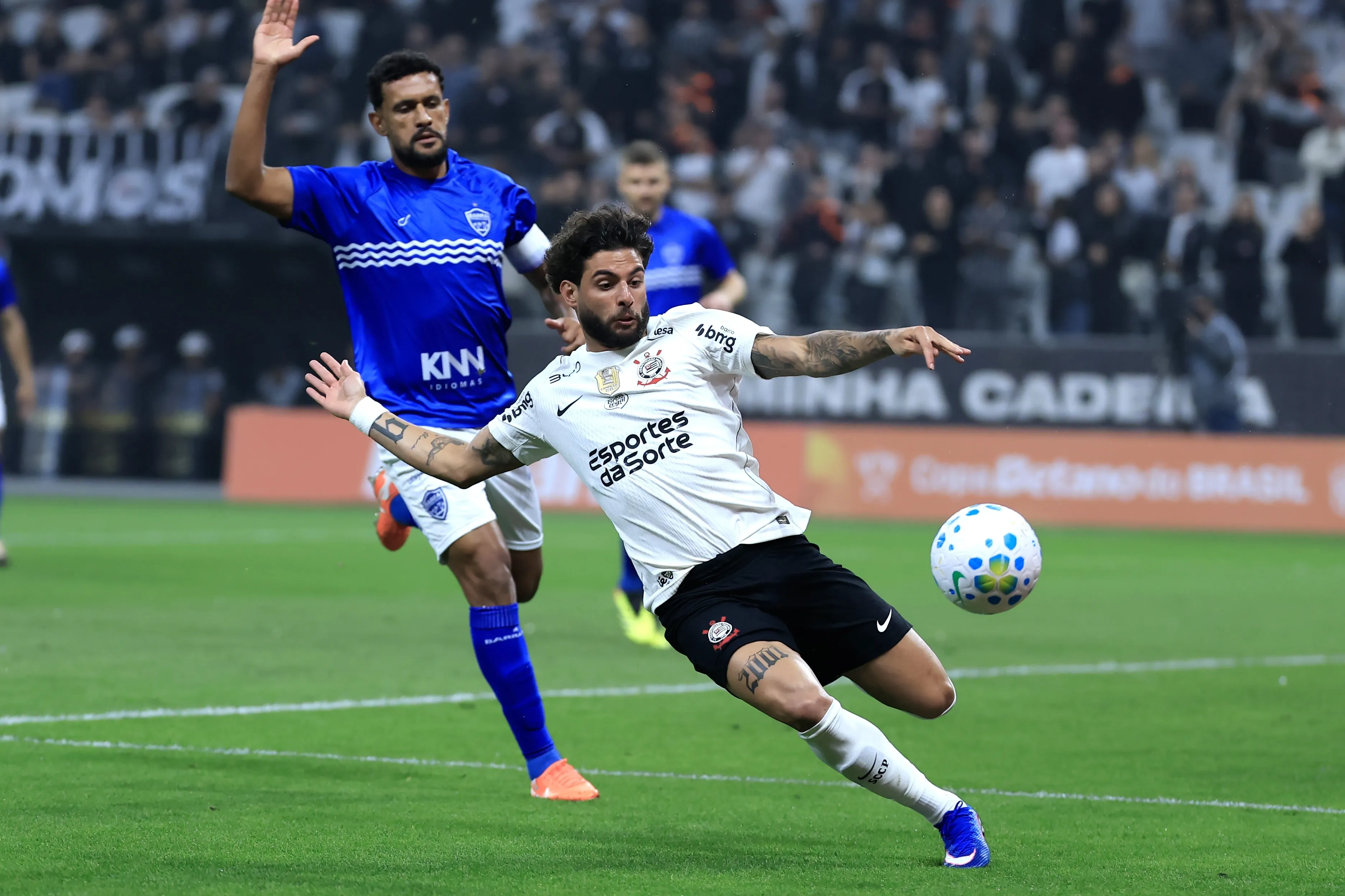 Yuri Alberto jogador do Corinthians durante partida contra o Barra no estadio Arena Corinthians pelo campeonato Copa Do Brasil 2026. Foto: Marcello Zambrana/AGIF