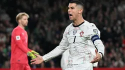 DUBLIN, IRELAND - NOVEMBER 13: Cristiano Ronaldo of Portugal reacts during the FIFA World Cup 2026 qualifier match between Republic of Ireland and Portugal at Aviva Stadium on November 13, 2025 in Dublin, Ireland. (Photo by Charles McQuillan/Getty Images)