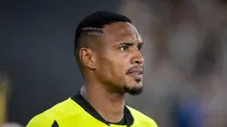 John goleiro do Botafogo durante partida contra o Universidad de Chile no estadio Engenhao pelo campeonato Copa Libertadores 2025. Foto: Thiago Ribeiro/AGIF