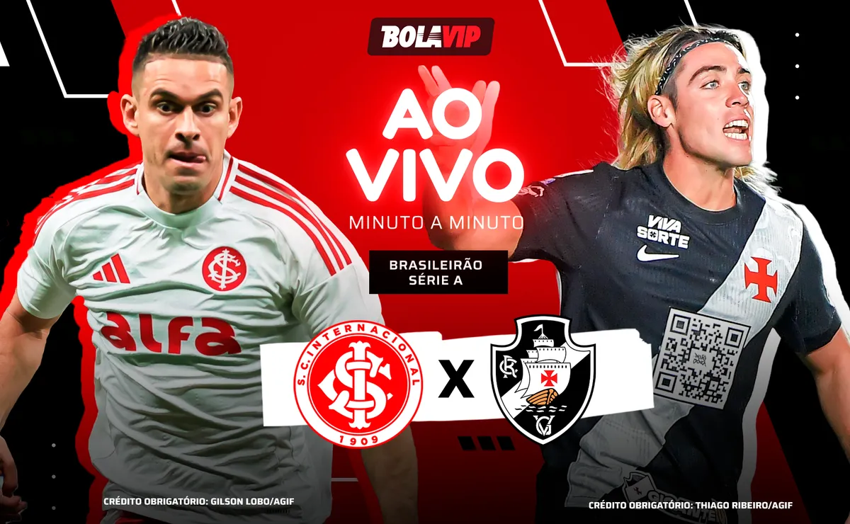 Internacional x Vasco AO VIVO – Onde assistir jogo em tempo real pelo Brasileirão 2026