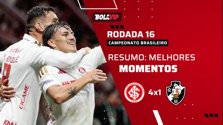 Inter goleia o Vasco pelo Brasileirão. Foto: Luiz Erbes/AGIF