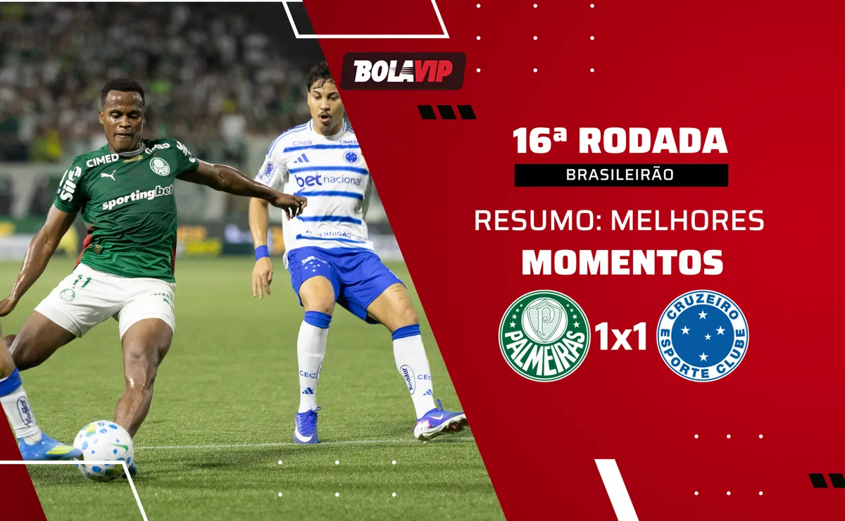 Palmeiras 1 x 1 Cruzeiro: resumo completo do empate pelo Brasileirão