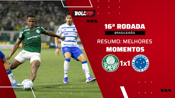 Palmeiras e Cruzeiro empatam em jogo de golaços