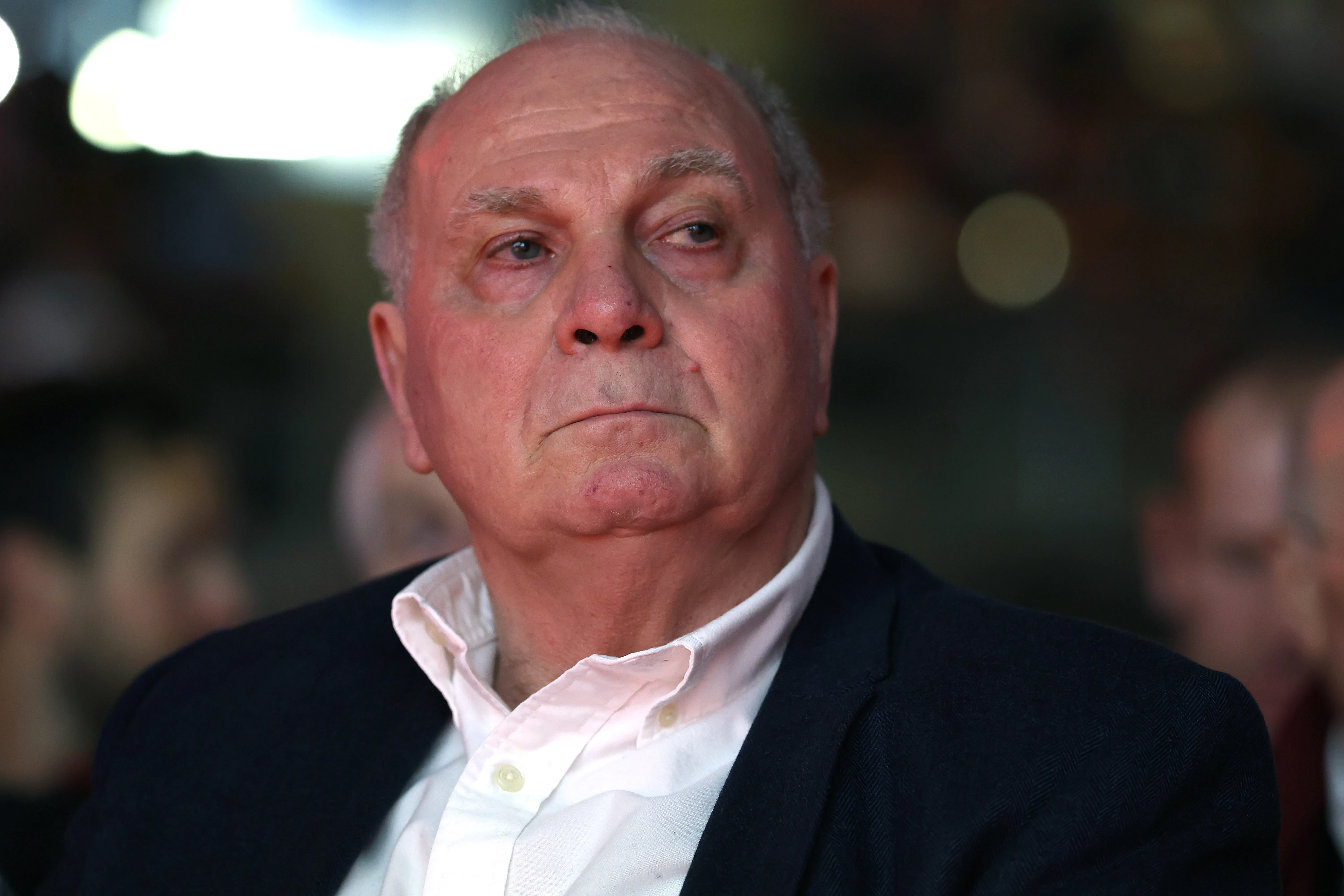 MUNICH, GERMANY – DECEMBER 08: Honorary President Uli Hoeness attends the annual general meeting of football club FC Bayern Muenchen at Rudi-Sedlmayer-Halle on December 08, 2024 in Munich, Germany. (Photo by Alexander Hassenstein/Getty Images)