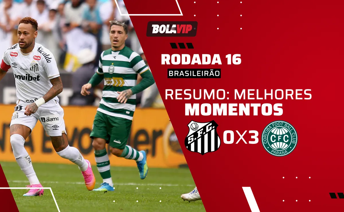 Santos 0 x 3 Coritiba: resumo completo do jogo pelo Brasileirão 2026