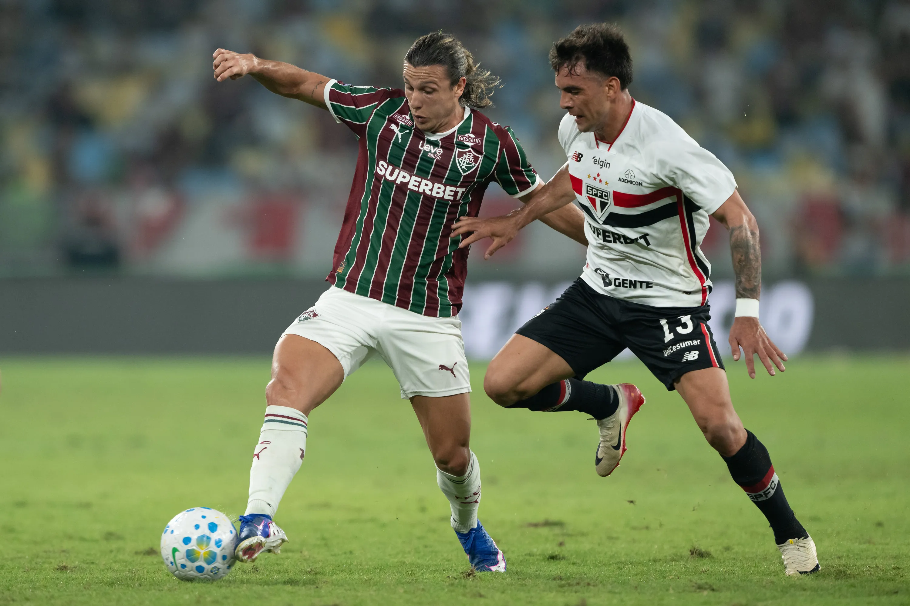 Fluminense venceu o São Paulo no Maracanã, em duelo pelo Brasileirão. Foto: Jorge Rodrigues/AGIF
