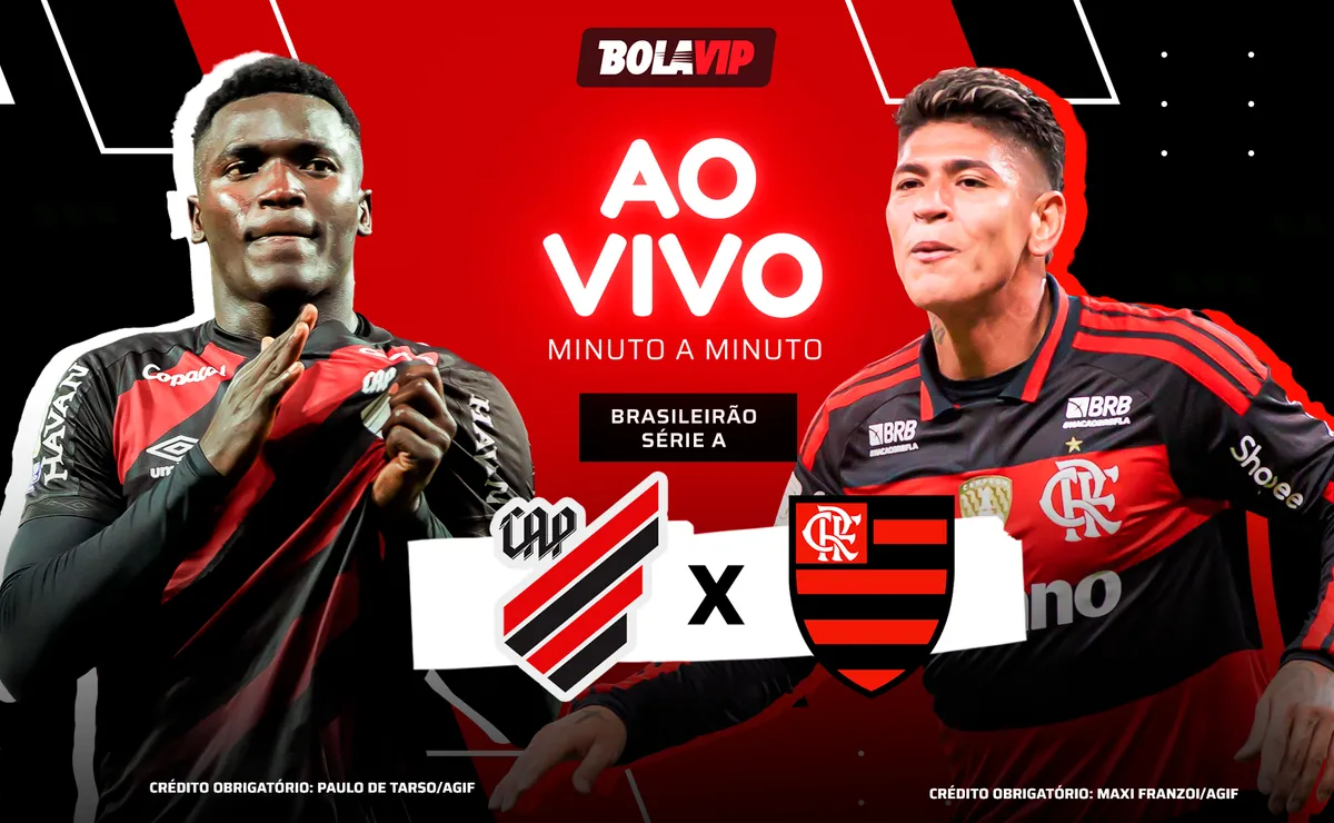 Athletico-PR x Flamengo AO VIVO e GRÁTIS – Onde assistir jogo em tempo real pelo Brasileirão