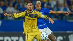 Matheus Pereira jogador do Cruzeiro durante partida contra o Boca Juniors no estadio Mineirao pelo campeonato Copa Libertadores 2026. Foto: Fernando Moreno/AGIF