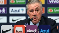 Ancelotti durante a coletiva e convocação da Seleção Brasileira - (Photo by Buda Mendes/Getty Images)