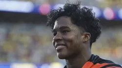 Endrick durante jogo do Brasil contra a Colômbia, na Copa América de 2024.