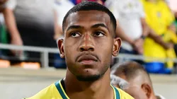 ORLANDO, FLORIDA - MARCH 31: Rayan of Brazil looks on during the international friendly match between Brazil and Croatia at Camping World Stadium on March 31, 2026 in Orlando, Florida. (Photo by Julio Aguilar/Getty Images)