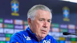 Carlo Ancelotti durante coletiva de imprensa.