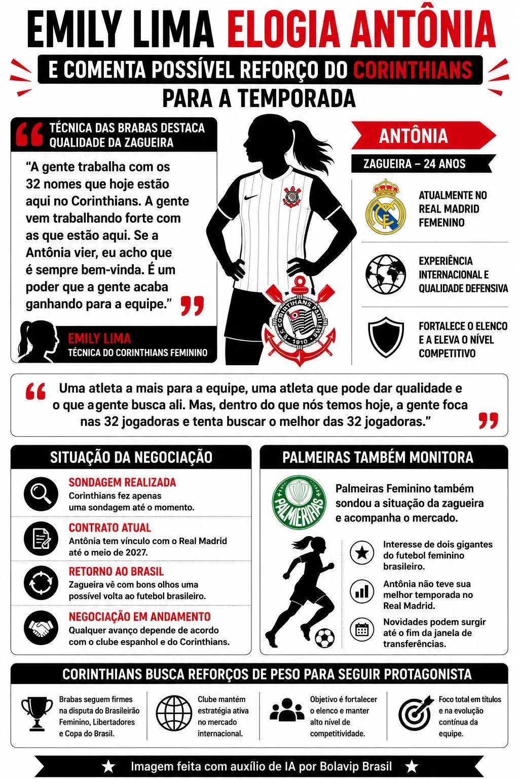Infográfico gerado por Inteligência Artificial/Bolavip Brasil