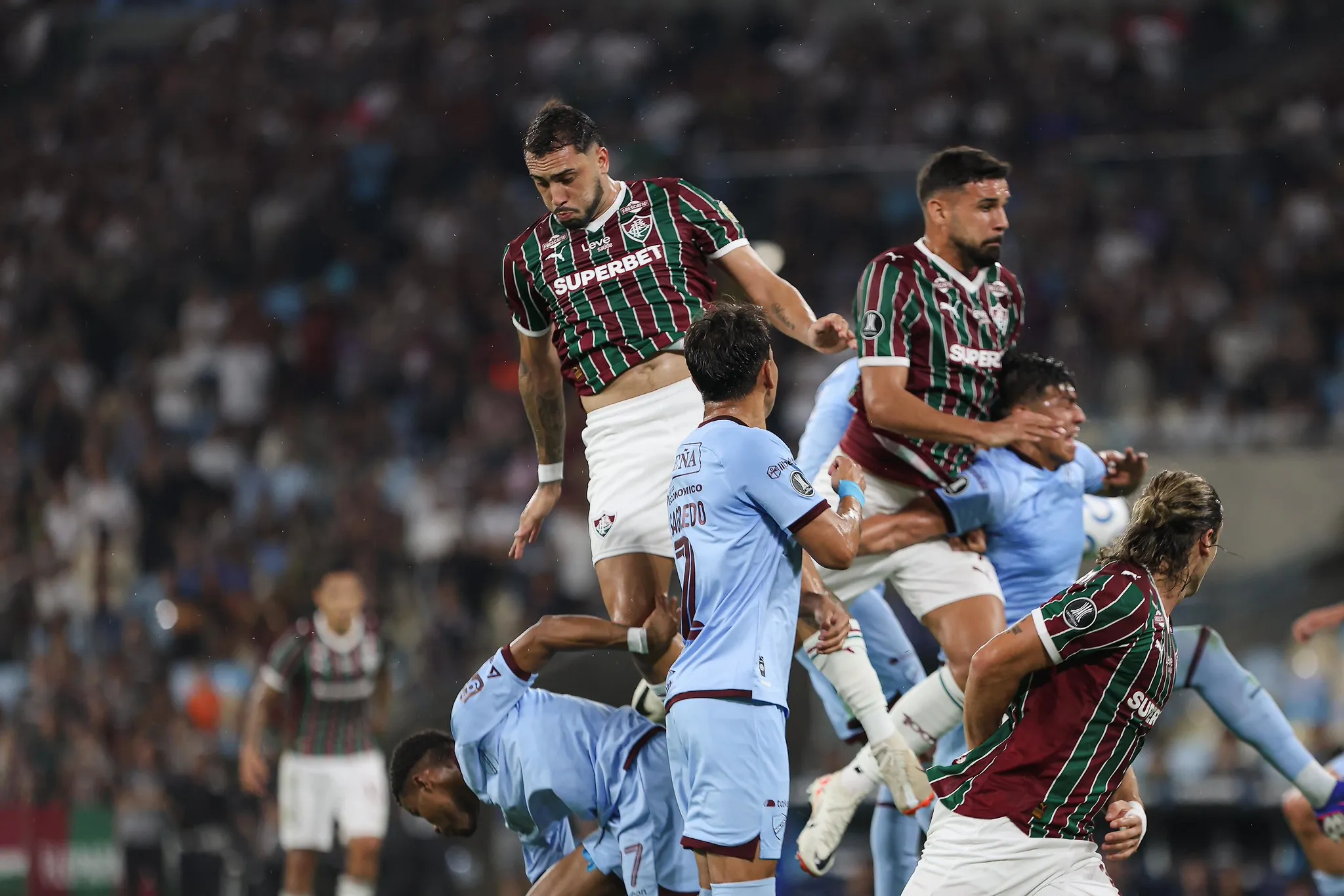 Fluminense enfrentando o Bolívar no Maracanã pela 5ª rodada da fase de grupos da Conmebol Libertadores 2026. FOTO: LUCAS MERÇON / FLUMINENSE F.C.