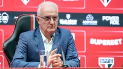 Dorival Jr. durante sua apresentação oficial como técnico em coletiva de imprensa. Foto: Marcello Zambrana/AGIF